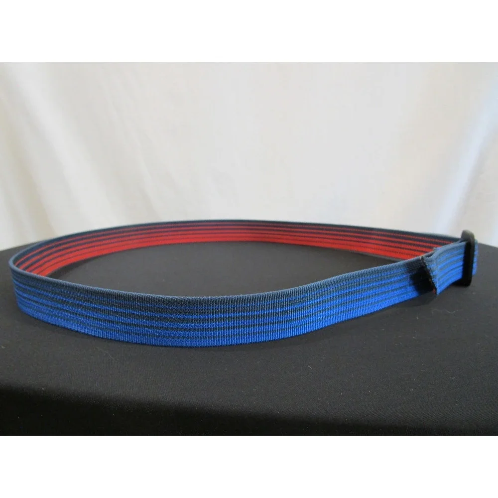 Rare Patagonia Friction Belt Reversible Blue/Red Striped Webbing Nylon OS